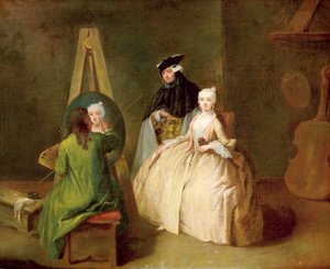 Het atelier van de kunstenaar, ca. 1746